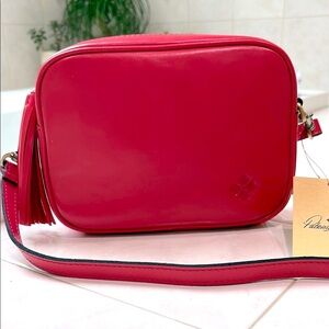 Patricia Nash Leather Vintage Distressed Passion Pink Josie Crossbody Bag. NWT